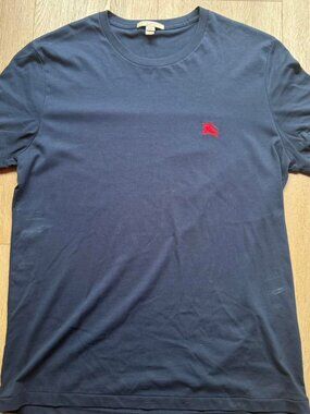 Burberry Brit Navy Cotton Logo Crew Neck Short Sleeve Men's T-Shirt